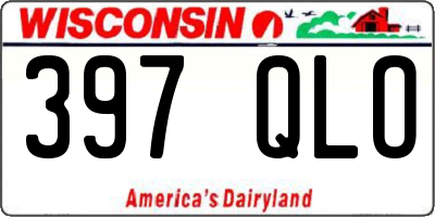 WI license plate 397QLO
