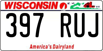 WI license plate 397RUJ