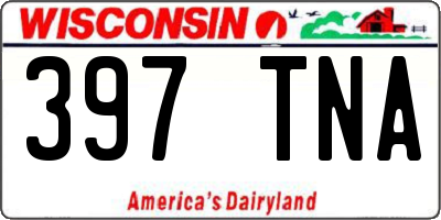 WI license plate 397TNA