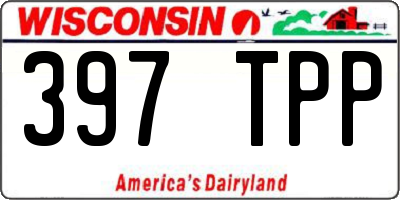 WI license plate 397TPP