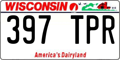 WI license plate 397TPR
