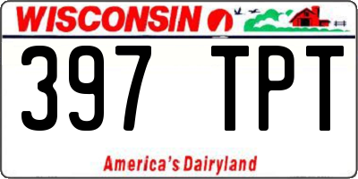 WI license plate 397TPT