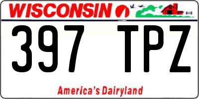 WI license plate 397TPZ