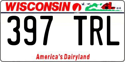 WI license plate 397TRL
