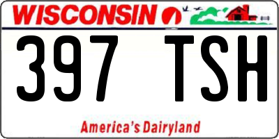 WI license plate 397TSH
