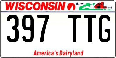 WI license plate 397TTG