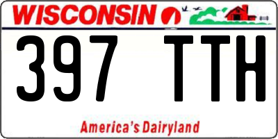 WI license plate 397TTH