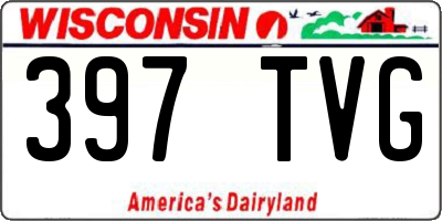 WI license plate 397TVG