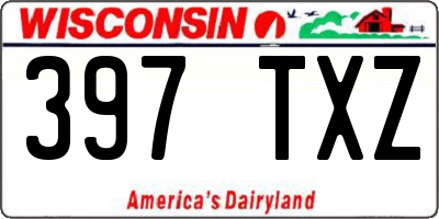 WI license plate 397TXZ