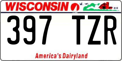 WI license plate 397TZR