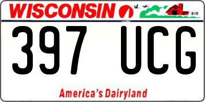 WI license plate 397UCG