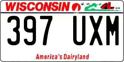 WI license plate 397UXM
