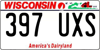 WI license plate 397UXS