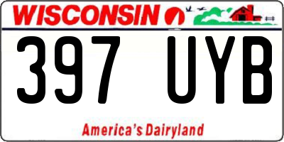WI license plate 397UYB