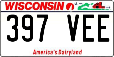 WI license plate 397VEE