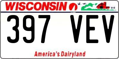 WI license plate 397VEV