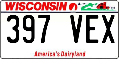 WI license plate 397VEX