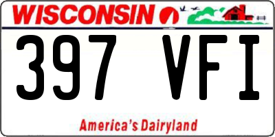 WI license plate 397VFI