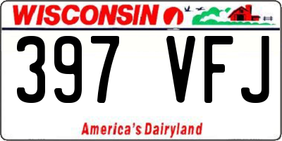 WI license plate 397VFJ