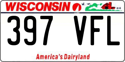 WI license plate 397VFL