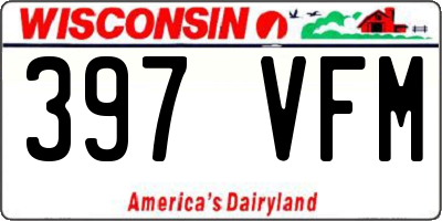 WI license plate 397VFM