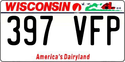WI license plate 397VFP