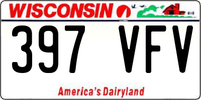 WI license plate 397VFV