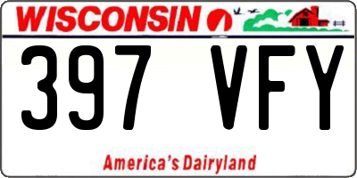 WI license plate 397VFY