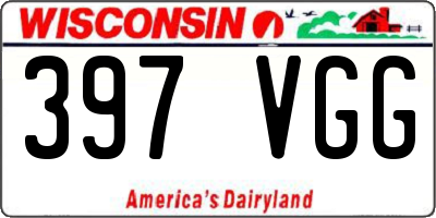 WI license plate 397VGG