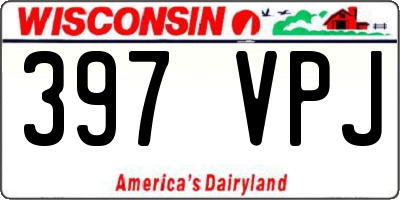 WI license plate 397VPJ