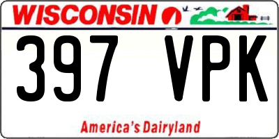 WI license plate 397VPK