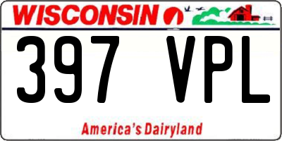 WI license plate 397VPL
