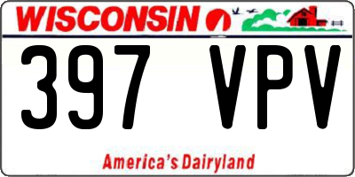 WI license plate 397VPV