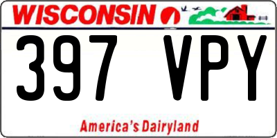 WI license plate 397VPY