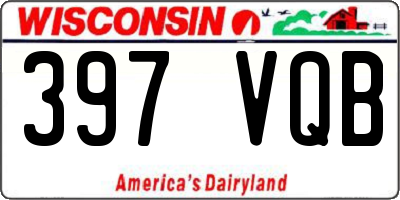 WI license plate 397VQB