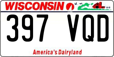 WI license plate 397VQD