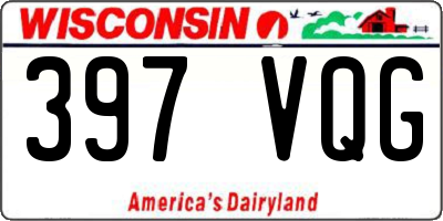 WI license plate 397VQG