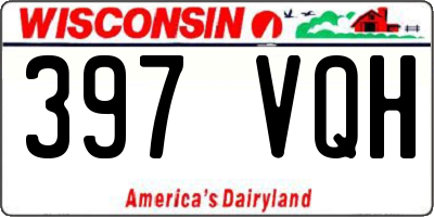 WI license plate 397VQH
