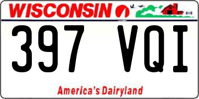 WI license plate 397VQI