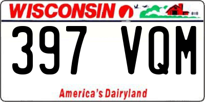 WI license plate 397VQM