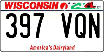 WI license plate 397VQN