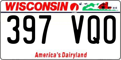 WI license plate 397VQO