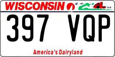 WI license plate 397VQP