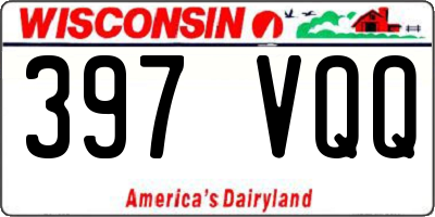 WI license plate 397VQQ