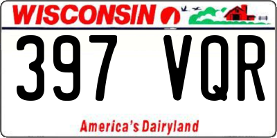 WI license plate 397VQR