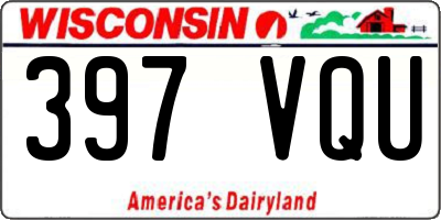 WI license plate 397VQU