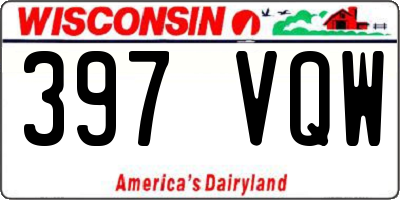 WI license plate 397VQW