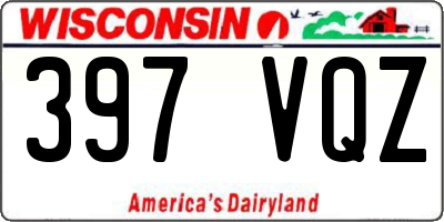WI license plate 397VQZ