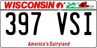 WI license plate 397VSI