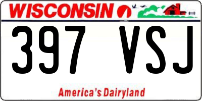 WI license plate 397VSJ